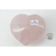 Rózsakvarc szív faragás 4170