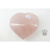 Rózsakvarc szív faragás 9200