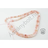 Rózsaopál 3x4 mm fazettált tárcsa szál