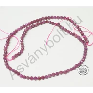 Rubin AB fazettált 4 mm-es golyós szál