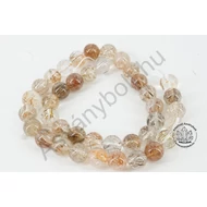 Rutilos kvarc 10 mm-es fúrt golyók 5 db