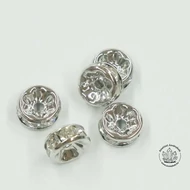 Strasszgyűrű 10 mm-es fehér 10 db
