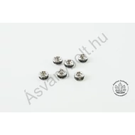 Strasszgyűrű 4 mm fekete kövekkel 50 db