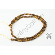 Tigrisszem 3x4 mm fazettált tárcsa szál