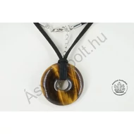 Tigrisszem fánk medál bőrláncon