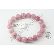 Turmalin pink 11 mm-es golyós karkötő 33400