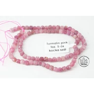 Turmalin pink fazettált 5-ös kocka szál