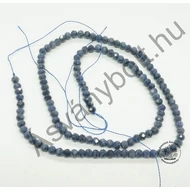 Zafír fazettált 4 mm-es golyós szál