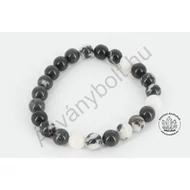 Zebra márvány 8 mm-es golyós karkötő