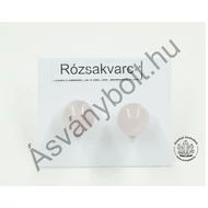 Rózsakvarc 8-as golyós nemesacélos füli