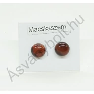 Macskaszem 8 mm-es félgömb beszúrós nemesacélos füli
