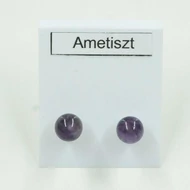 Ametiszt 6-os golyós nemesacélos beszúrós füli