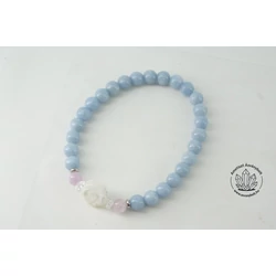 Angelit 6-os golyós karkötő rózsával