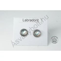 Labradorit extra 6-os félgömb füli nemesacélban
