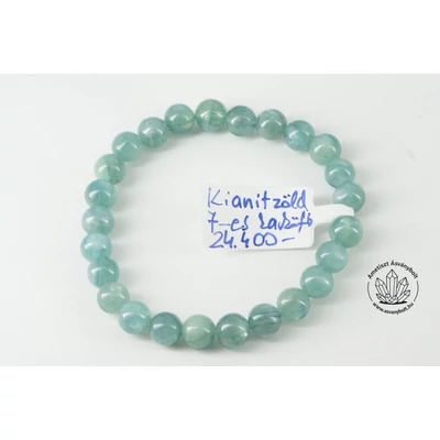 Kianit zöld 7 mm-es golyós karkötő 24400 Kianit zöld 7 mm-es golyós karkötő 24400