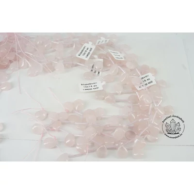 Rózsakvarc 10x14-es csepp szál Rózsakvarc 10x14-es csepp szál