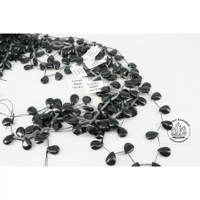 Turmalin fekete 10x14-es csepp szál Turmalin fekete 10x14-es csepp szál