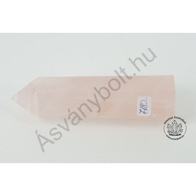 Rózsakvarc egyedi csiszolt csúcs 7180