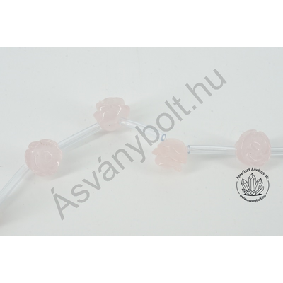 Rózsakvarc 12 mm-es fűzhető rózsa 1 db