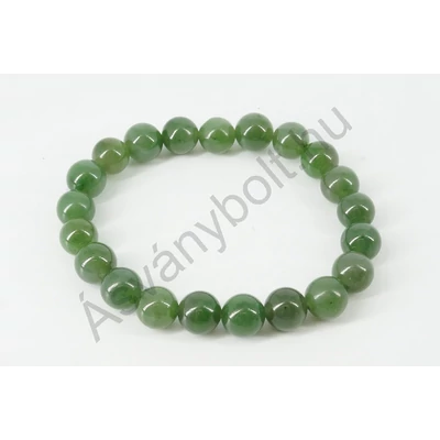 Nefrit jade 10 mm-es golyós karkötő