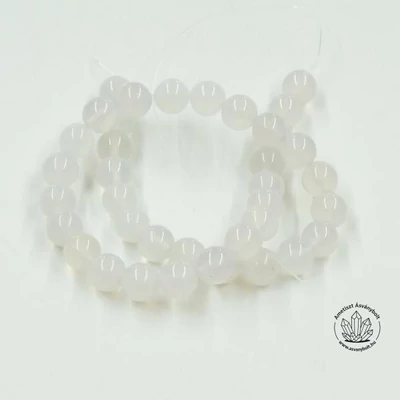 Achát fehér 10 mm-es szál