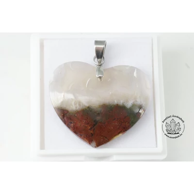 Achát felhő indonéz szív medál 10620 Achát felhő indonéz szív medál 10620