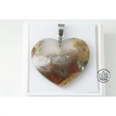 Achát felhő indonéz szív medál 10940 Achát felhő indonéz szív medál 10940