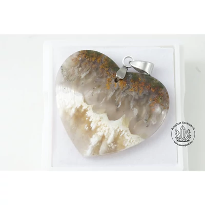 Achát felhő indonéz szív medál 14200 Achát felhő indonéz szív medál 14200