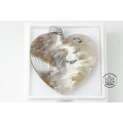 Achát felhő indonéz szív medál 14500 Achát felhő indonéz szív medál 14500