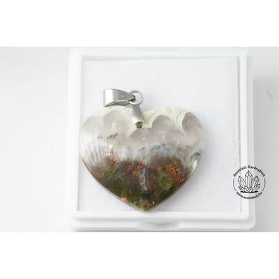 Achát felhő indonéz szív medál 8600