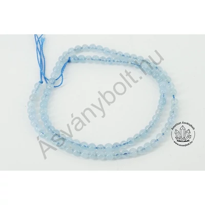 Akvamarin 4 mm-es golyós szál