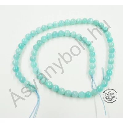 Amazonit kékeszöld 6 mm-es golyós szál