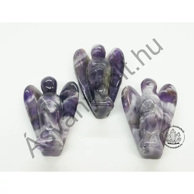 Ametiszt chevron nagy angyal figura