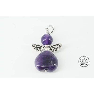 Ametiszt szív tündér medál