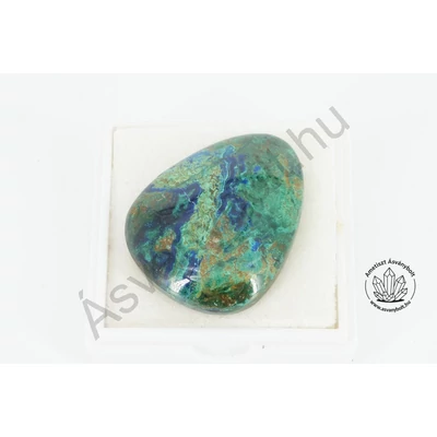 Azurit-malachit lapos csepp kaboson 31500