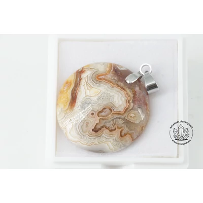 Crazy lace achát fúrt medál 12200 Crazy lace achát fúrt medál 12200