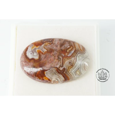 Crazy lace achát ovális kaboson 8000