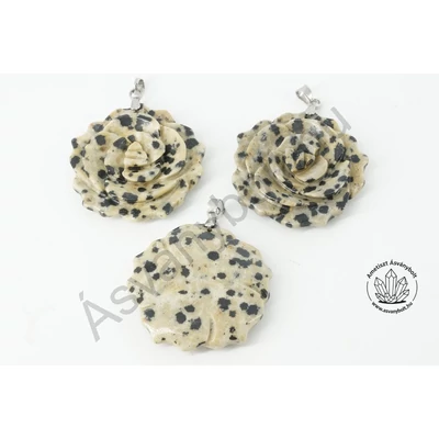 Dalmata jáspis 30 mm-es rózsa medál