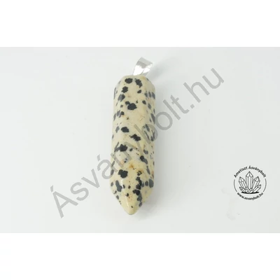Dalmata jáspis csapos fúrt csúcs medál