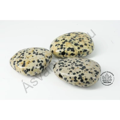 Dalmata jáspis oldalról fúrt medál