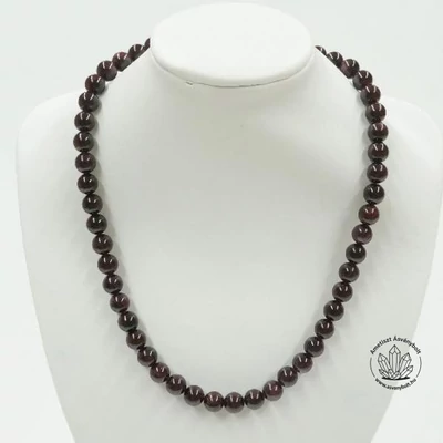 Gránát féldrágakő 8-as golyós lánc