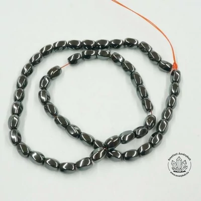 Hematit 5x8 mm-es csavart szál