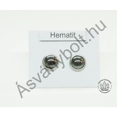 Hematit 6-os félgömb füli nemesacélban