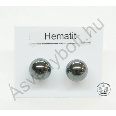 Hematit 8 mm-es golyós nemesacélos füli