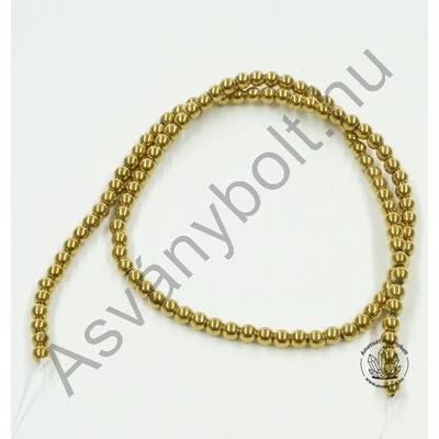 Hematit aranyszínű 4 mm-es szál