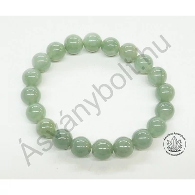 Jade burmai 10 mm-es golyós karkötő