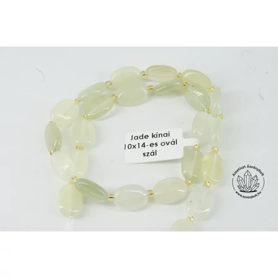 Jade kínai 10x14 mm-es ovál szál