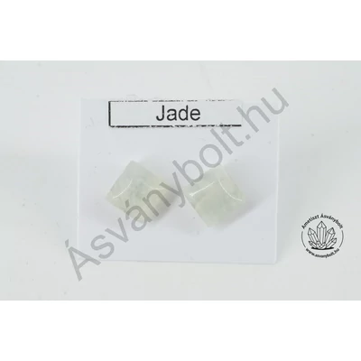 Jade kínai 8x8-as négyzet nemesacélos füli