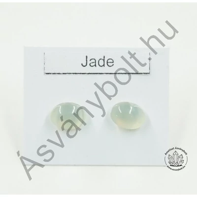 Jade ovál nemesacélos füli