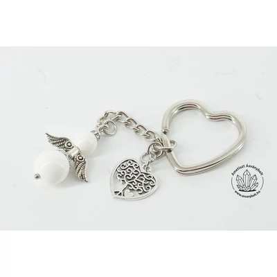 Kagylóhéj golyós angyal kulcstartóval